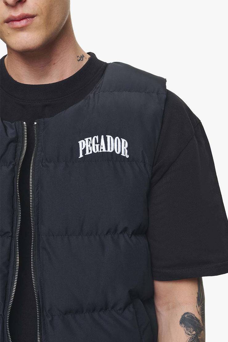 Pegador Aberdeen Round Neck Puffer Vest Black Ink Sonderangebot