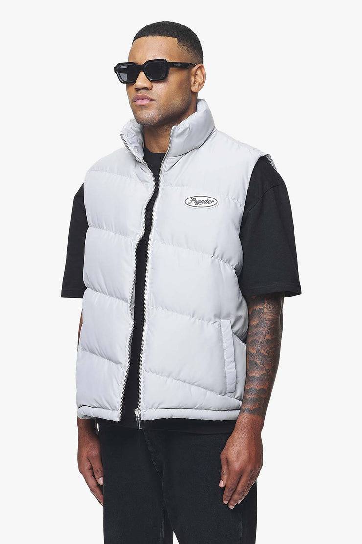 Pegador Yale Puffer Vest Dusk Grey Rabatt