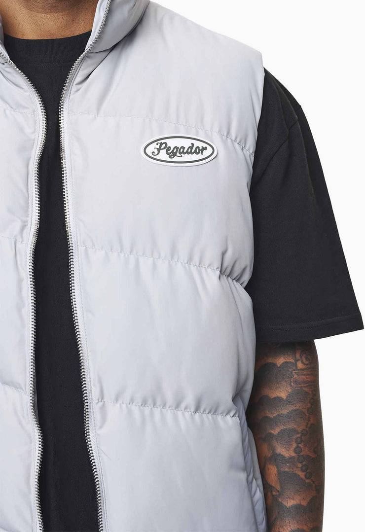 Pegador Yale Puffer Vest Dusk Grey Rabatt