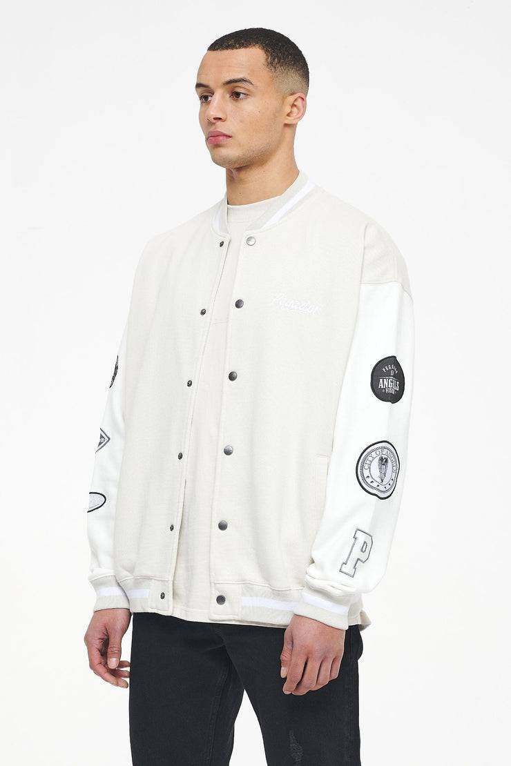 Pegador Yardley Varsity Jacket Washed Angels Cream Bright White Online Shopping