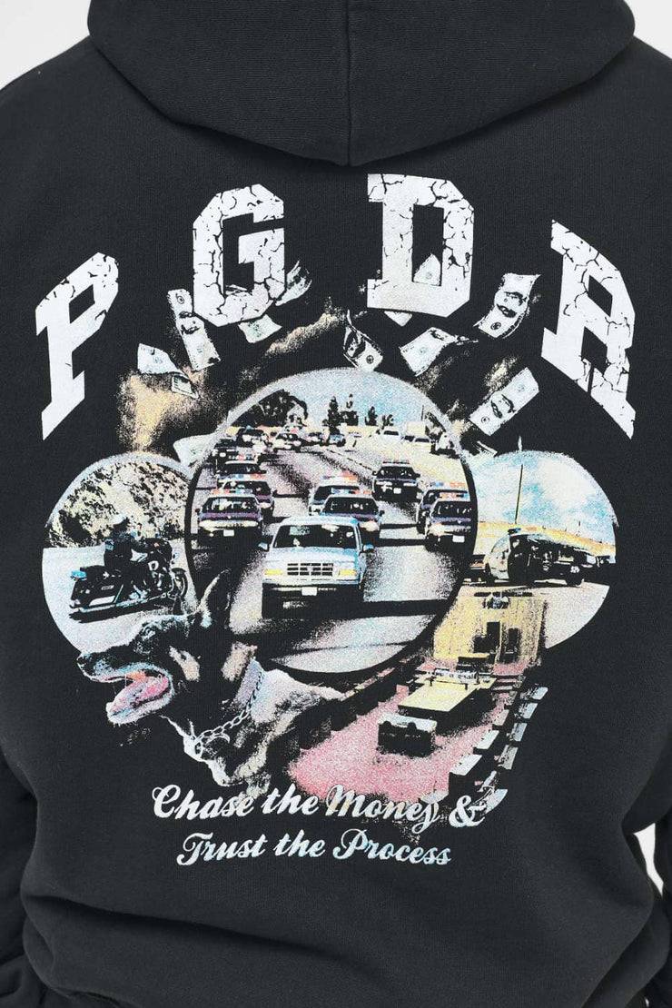Pegador Reid Oversized Hoodie Vintage Washed Black Ink Saisonschlussverkauf