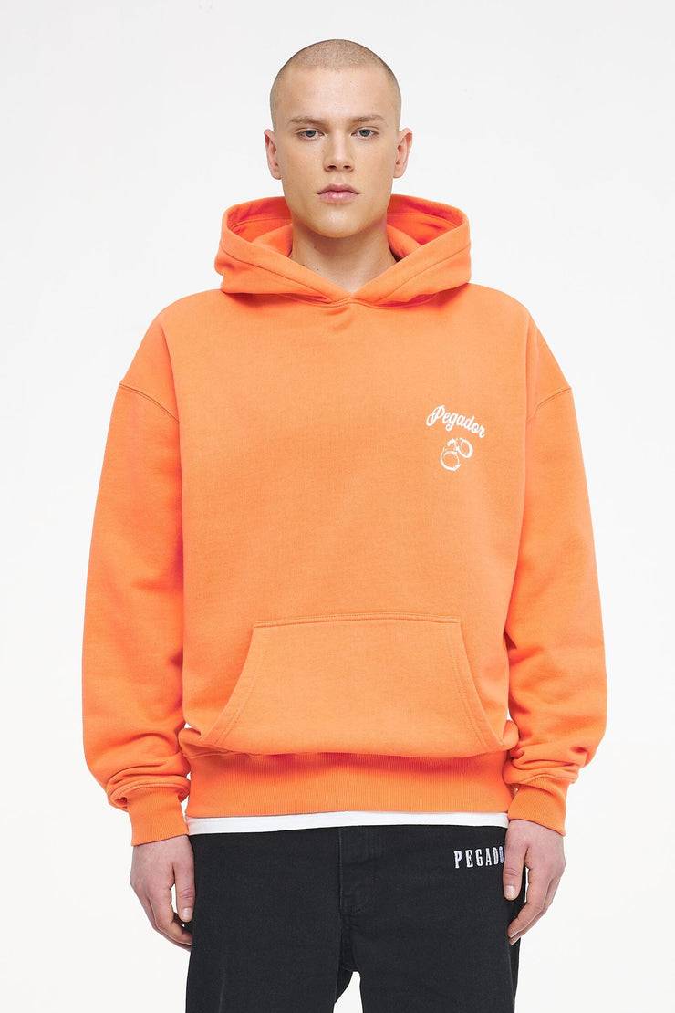 Pegador Skena Oversized Hoodie Vintage Washed Sunrise Orange Black Friday