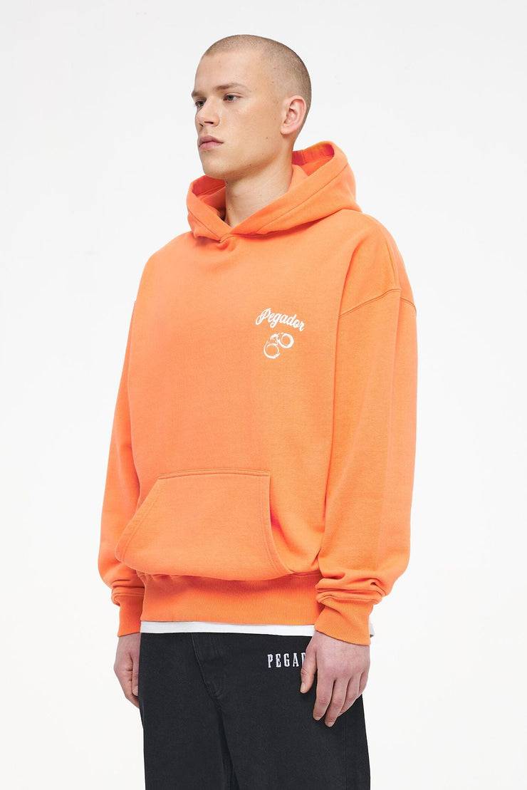 Pegador Skena Oversized Hoodie Vintage Washed Sunrise Orange Black Friday