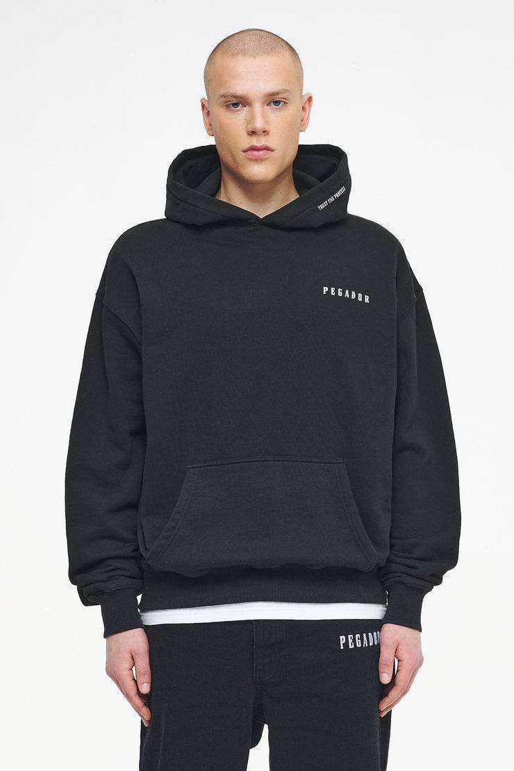 Pegador Dinmont Oversized Hoodie Vintage Washed Black Ink Osterangebot