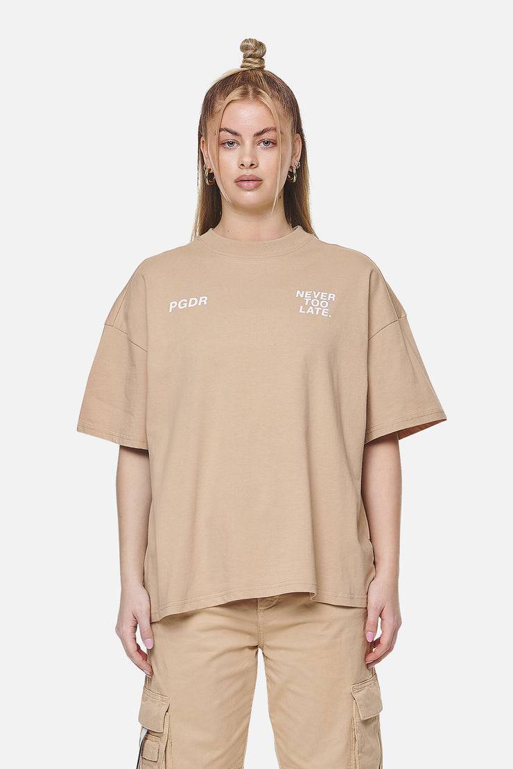 Pegador Airville Heavy Oversized Tee Washed Safari Sand Lagerräumung