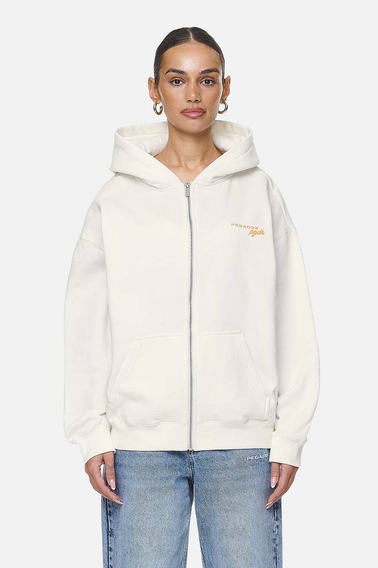Pegador Berri Oversized Zip Hoodie Washed Coconut Milk Tägliche Deals