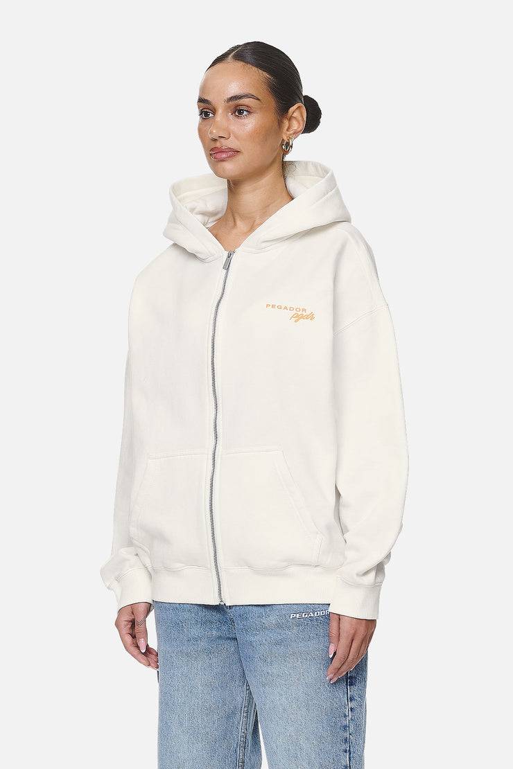 Pegador Berri Oversized Zip Hoodie Washed Coconut Milk Tägliche Deals