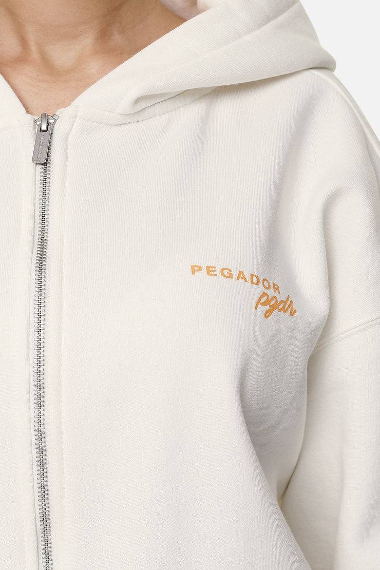 Pegador Berri Oversized Zip Hoodie Washed Coconut Milk Tägliche Deals