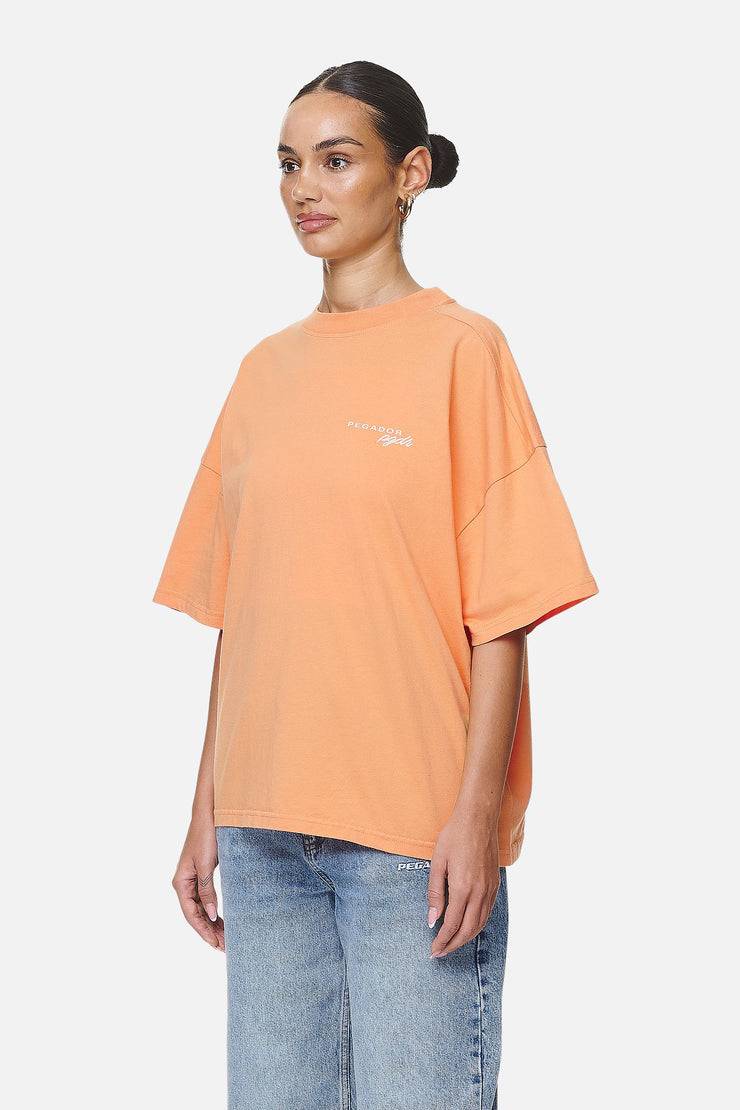 Pegador Berri Heavy Oversized Tee Washed Apricot Riesige Ersparnisse