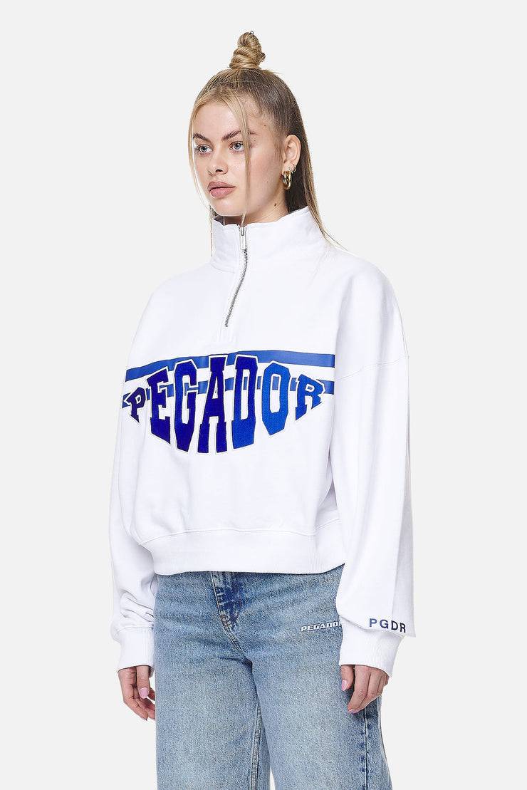 Pegador Sarina Oversized Halfzip Sweater White Super Sparpreis