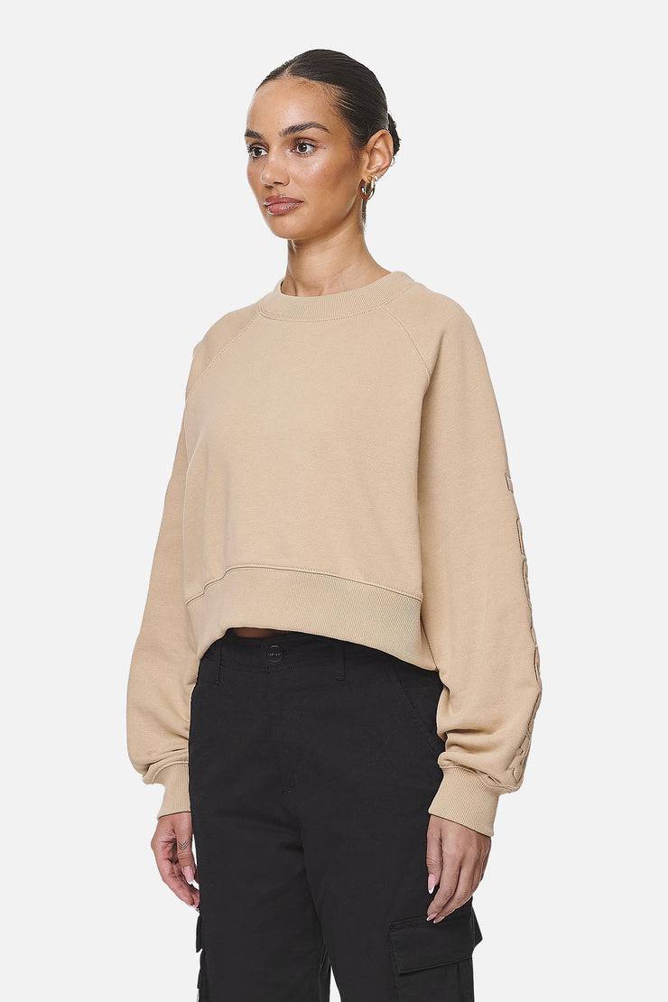 Pegador Kintore Cropped Oversized Raglan Sweater Washed Safari Sand Wochenangebot