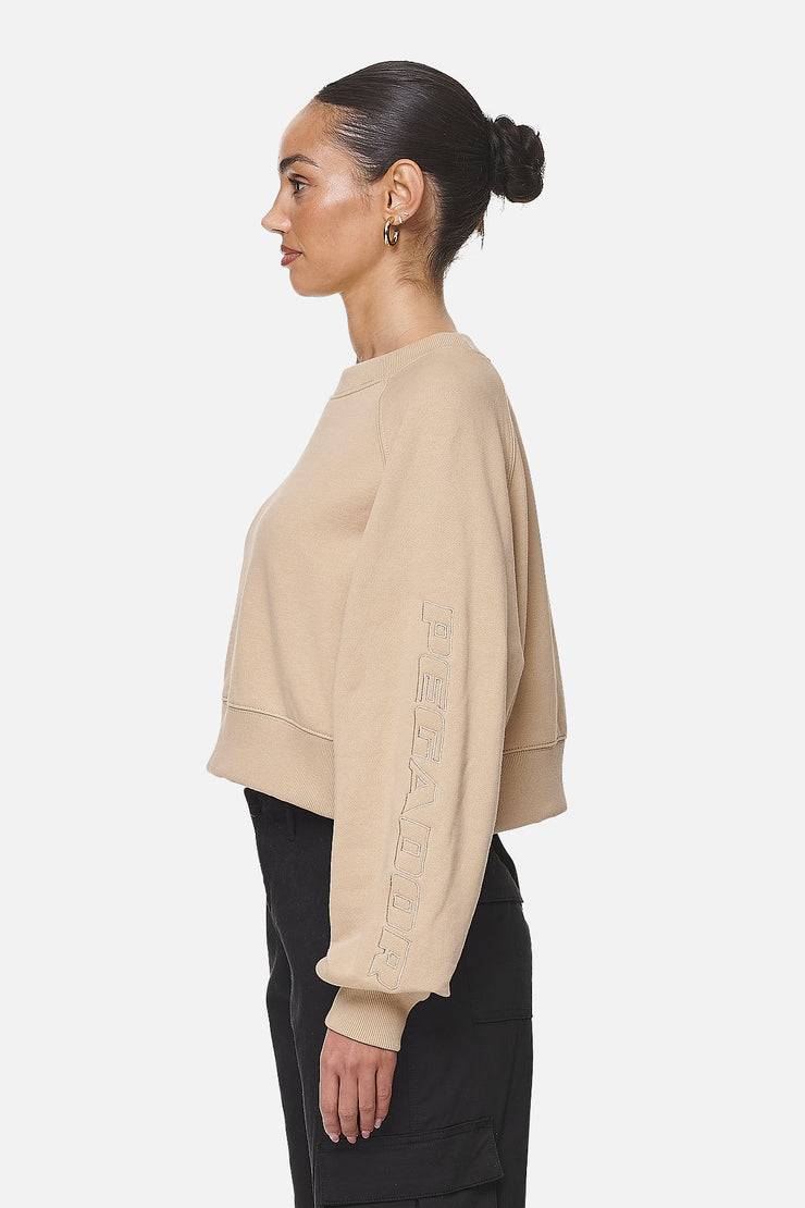 Pegador Kintore Cropped Oversized Raglan Sweater Washed Safari Sand Wochenangebot