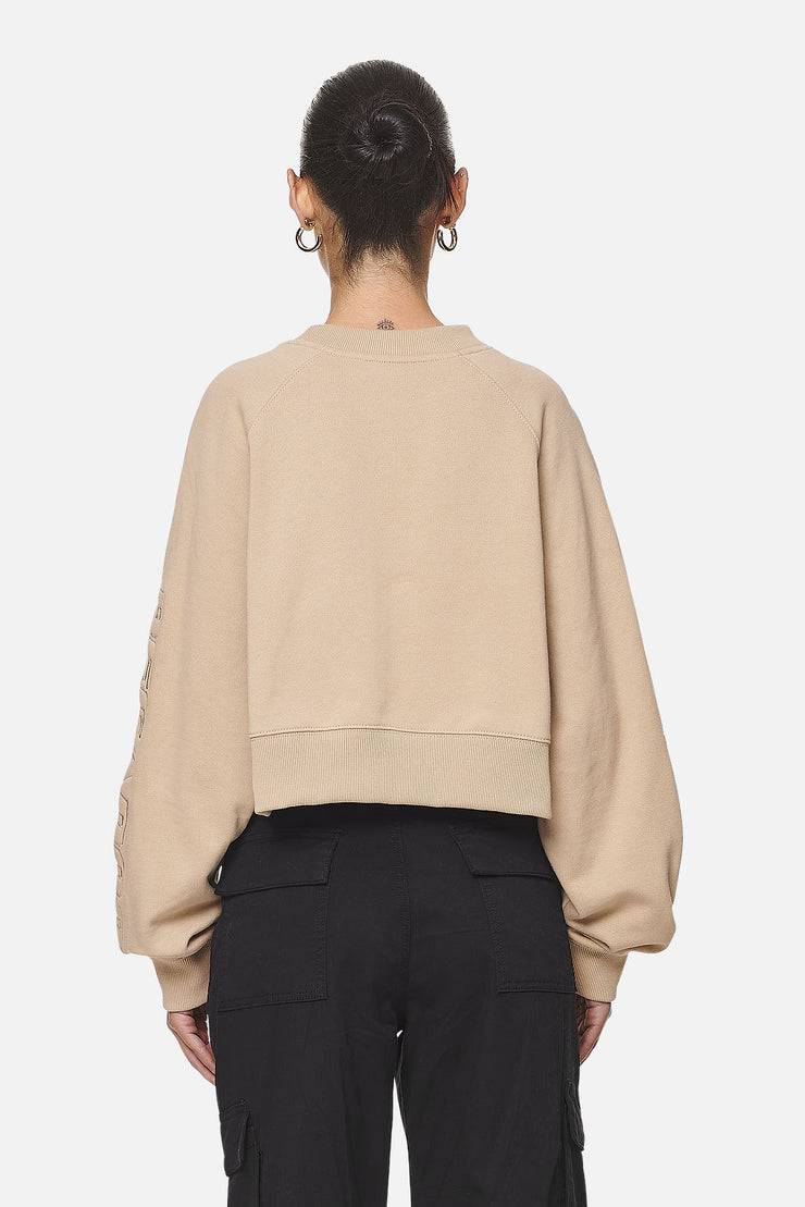Pegador Kintore Cropped Oversized Raglan Sweater Washed Safari Sand Wochenangebot