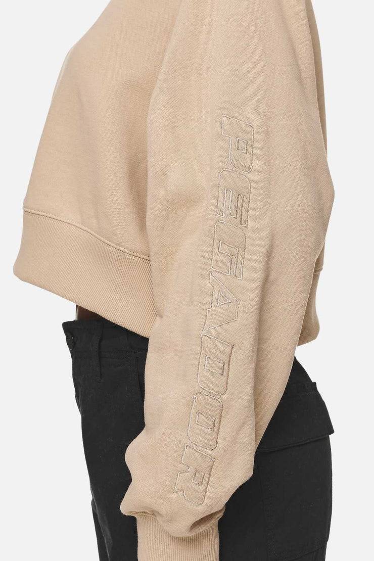 Pegador Kintore Cropped Oversized Raglan Sweater Washed Safari Sand Wochenangebot