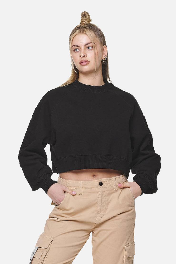 Pegador Kintore Cropped Oversized Raglan Sweater Black Kostenlose Rückgabe