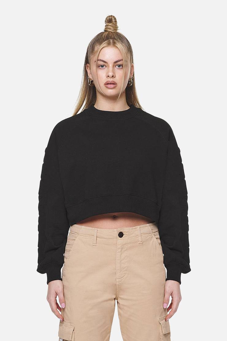 Pegador Kintore Cropped Oversized Raglan Sweater Black Kostenlose Rückgabe