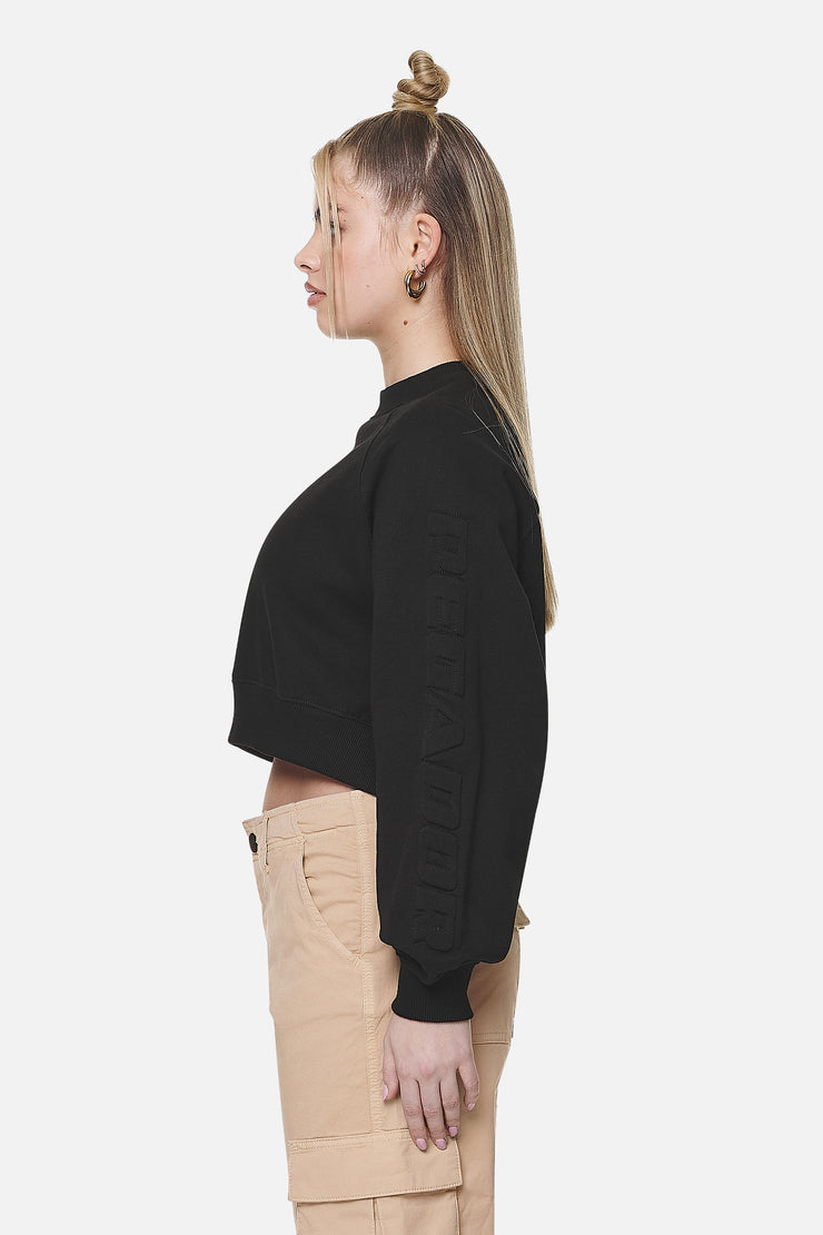 Pegador Kintore Cropped Oversized Raglan Sweater Black Kostenlose Rückgabe