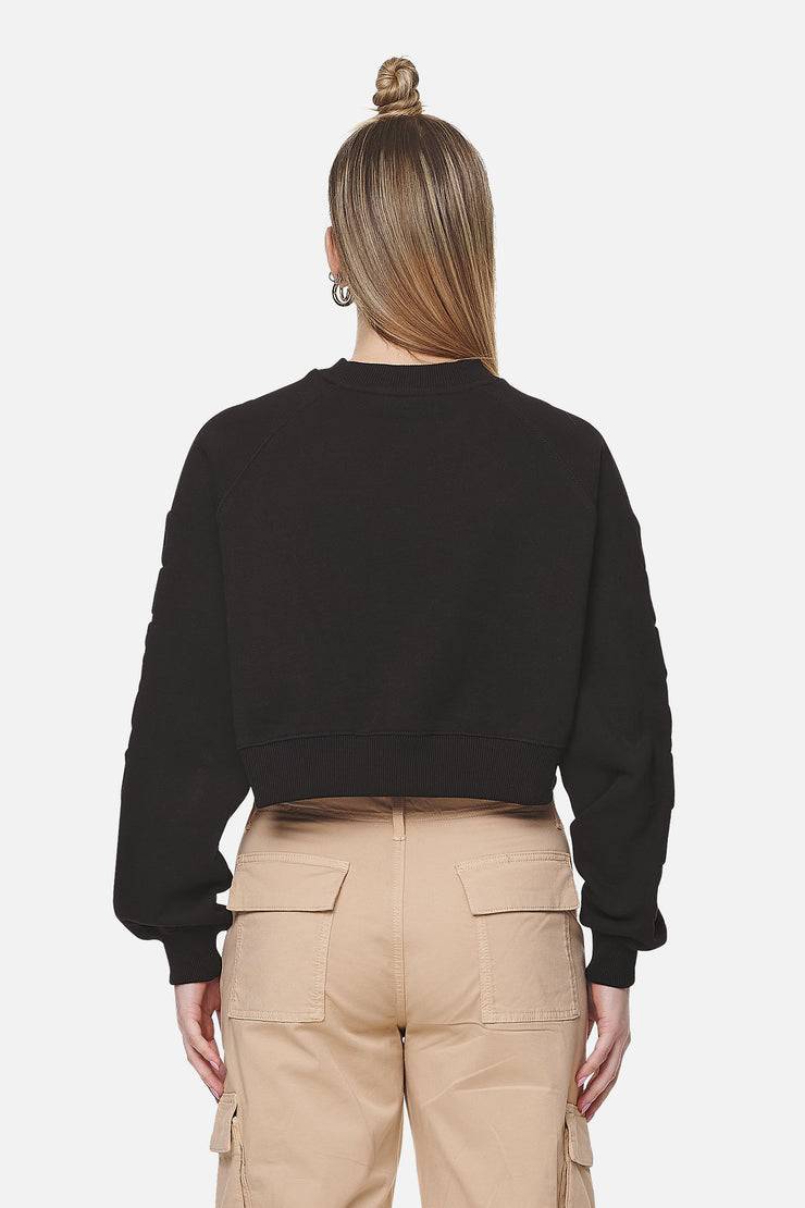 Pegador Kintore Cropped Oversized Raglan Sweater Black Kostenlose Rückgabe