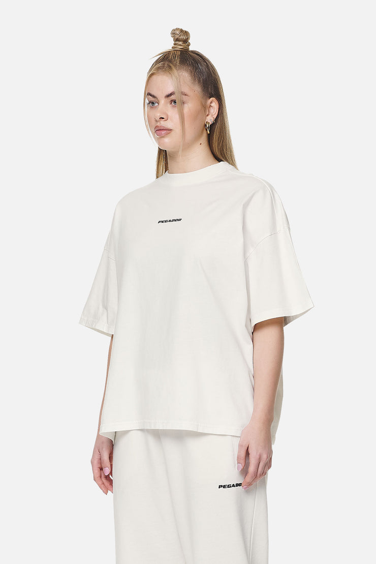 Pegador Arendal Logo Heavy Oversized Tee Washed Coconut Milk Black Begrenzte Freigabe