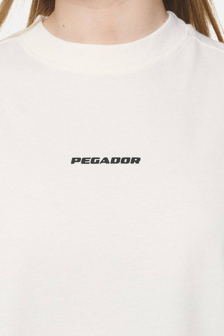Pegador Arendal Logo Heavy Oversized Tee Washed Coconut Milk Black Begrenzte Freigabe