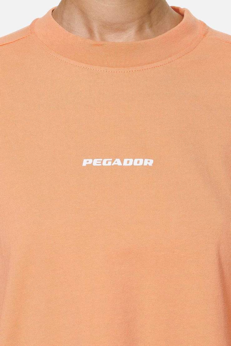 Pegador Arendal Logo Heavy Oversized Tee Washed Apricot White Letzte 3 Tage