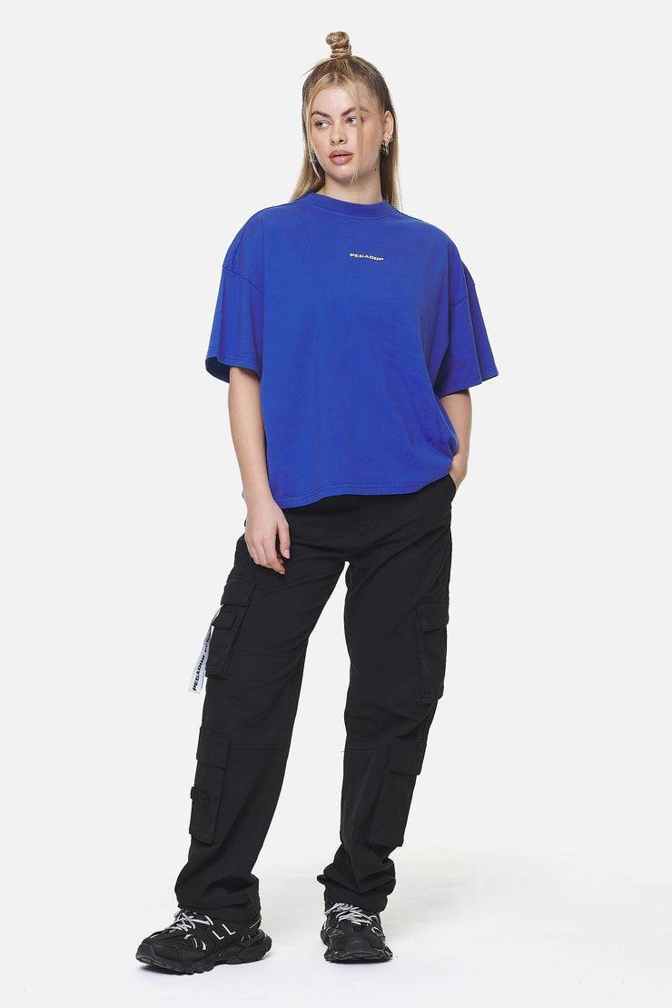 Pegador Arendal Logo Heavy Oversized Tee Washed True Blue White JETZT KAUFEN