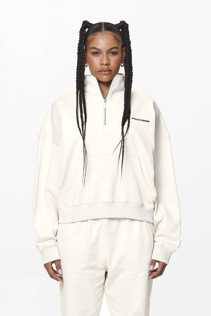 Pegador Vuku Logo Oversized Halfzip Washed Salty Cream Bis zu 55% Rabatt