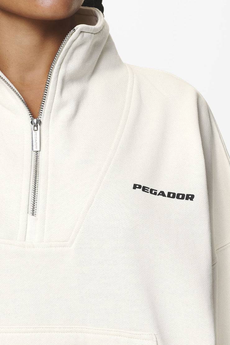 Pegador Vuku Logo Oversized Halfzip Washed Salty Cream Bis zu 55% Rabatt
