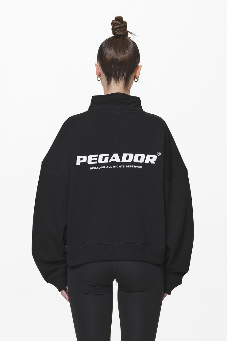 Pegador Vuku Logo Oversized Halfzip Black Discount Store für neue Produkte
