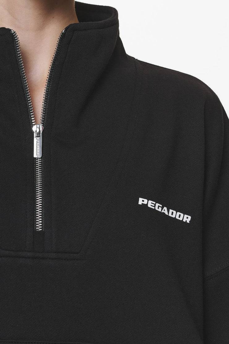 Pegador Vuku Logo Oversized Halfzip Black Discount Store für neue Produkte