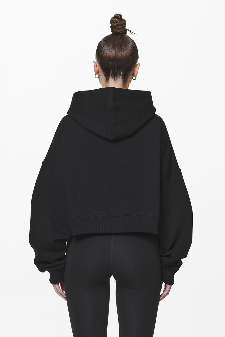 Pegador Troms Oversized Cropped Hoodie Black Fabrikladen