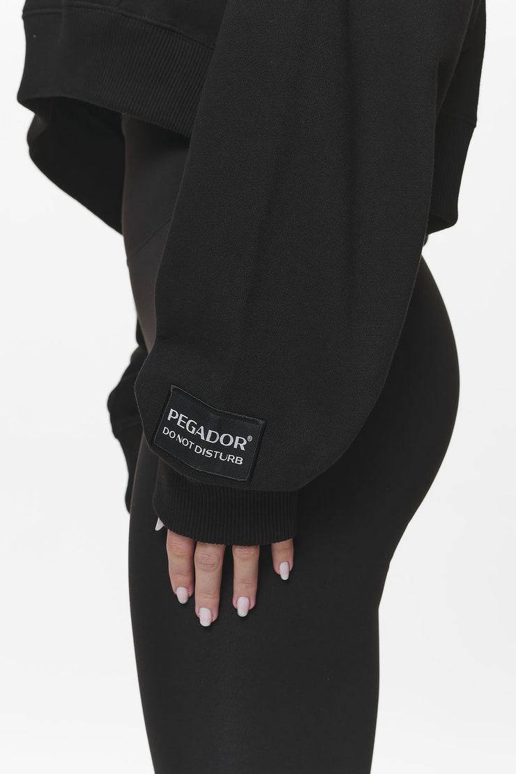 Pegador Troms Oversized Cropped Hoodie Black Fabrikladen