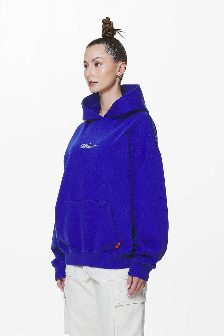 Pegador Navisk Oversized Hoodie Washed Endless Blue Verkauf