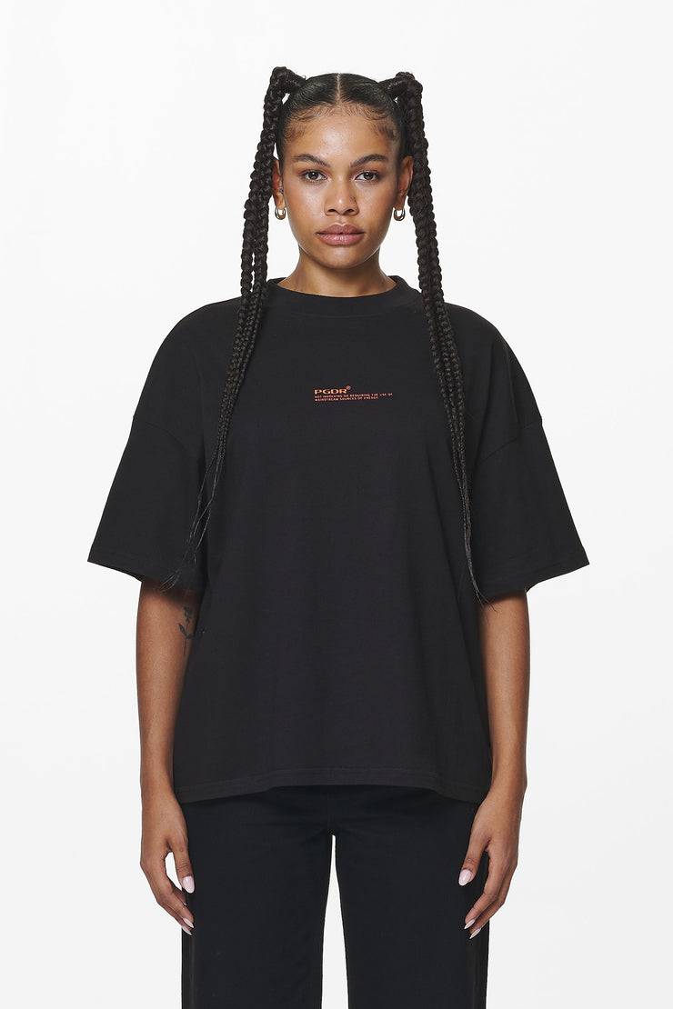 Pegador Navisk Heavy Oversized Tee Black Schlussverkauf