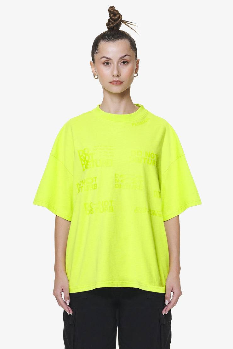 Pegador Groven Heavy Oversized Tee Washed Lime Yellow Großer Ausverkauf
