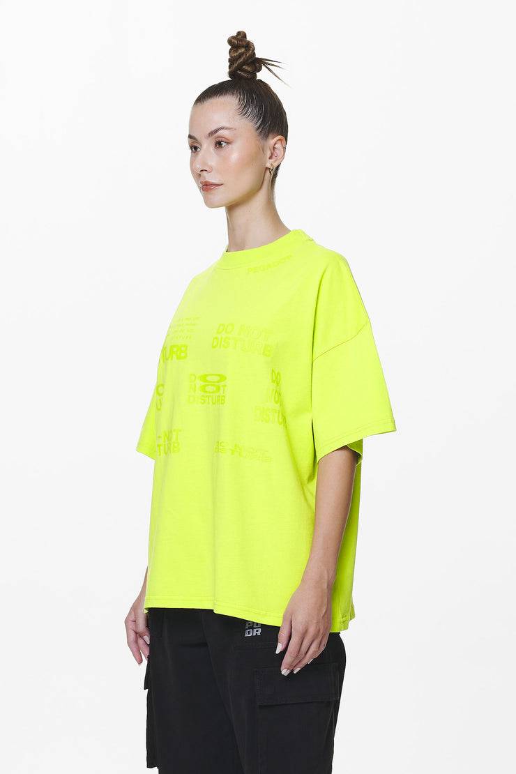 Pegador Groven Heavy Oversized Tee Washed Lime Yellow Großer Ausverkauf