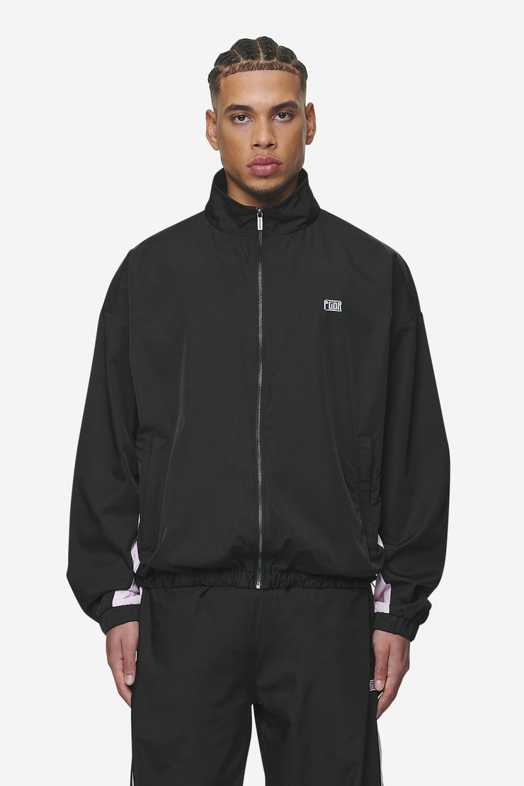 Pegador Stow Boxy Track Jacket Black Bubblegum Preisnachlass