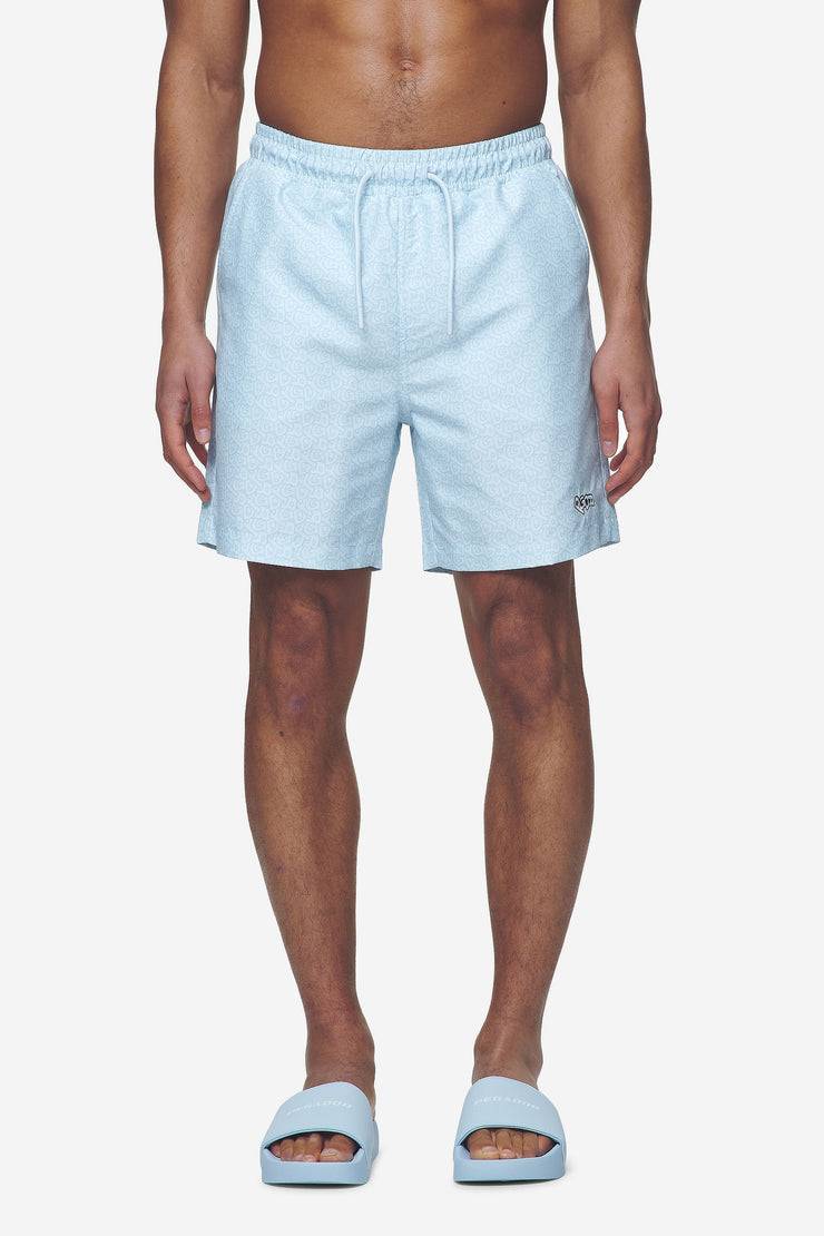 Pegador Kempton Monogram Swim Shorts Baby Blue Top Angebot