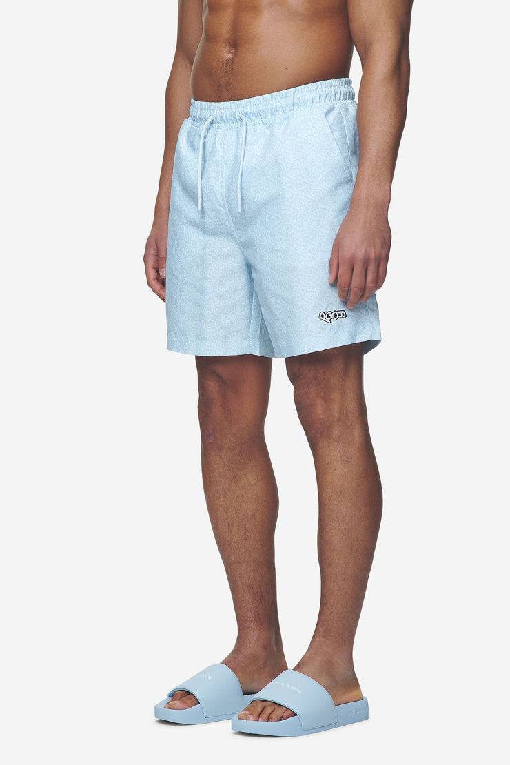 Pegador Kempton Monogram Swim Shorts Baby Blue Top Angebot