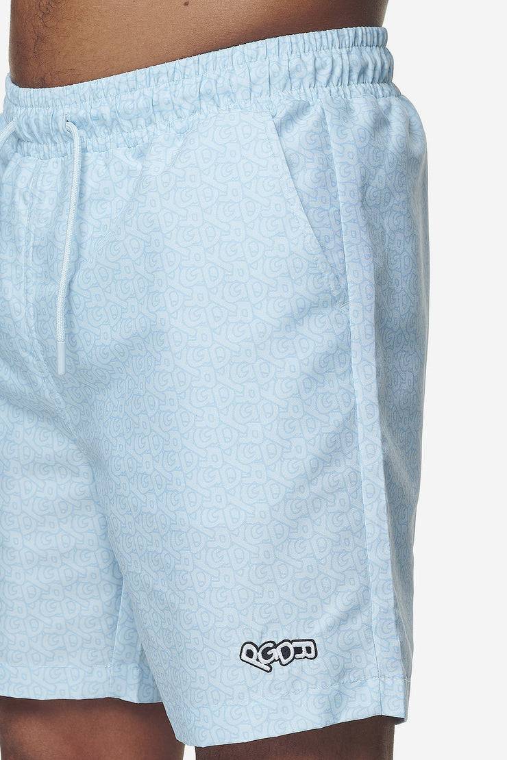 Pegador Kempton Monogram Swim Shorts Baby Blue Top Angebot