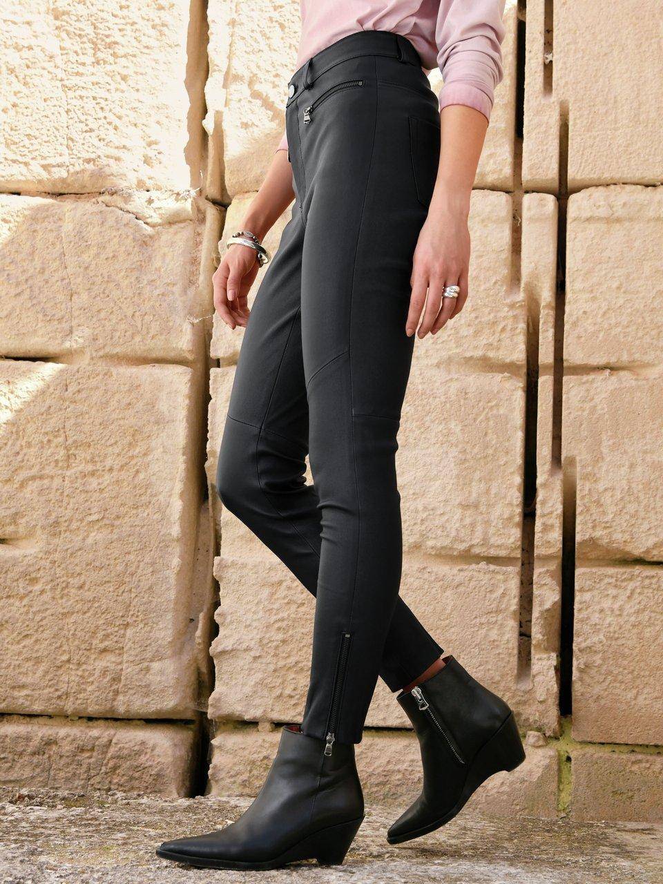 Andjel Knöchellange „High Waist“-Lederhose Rabatt