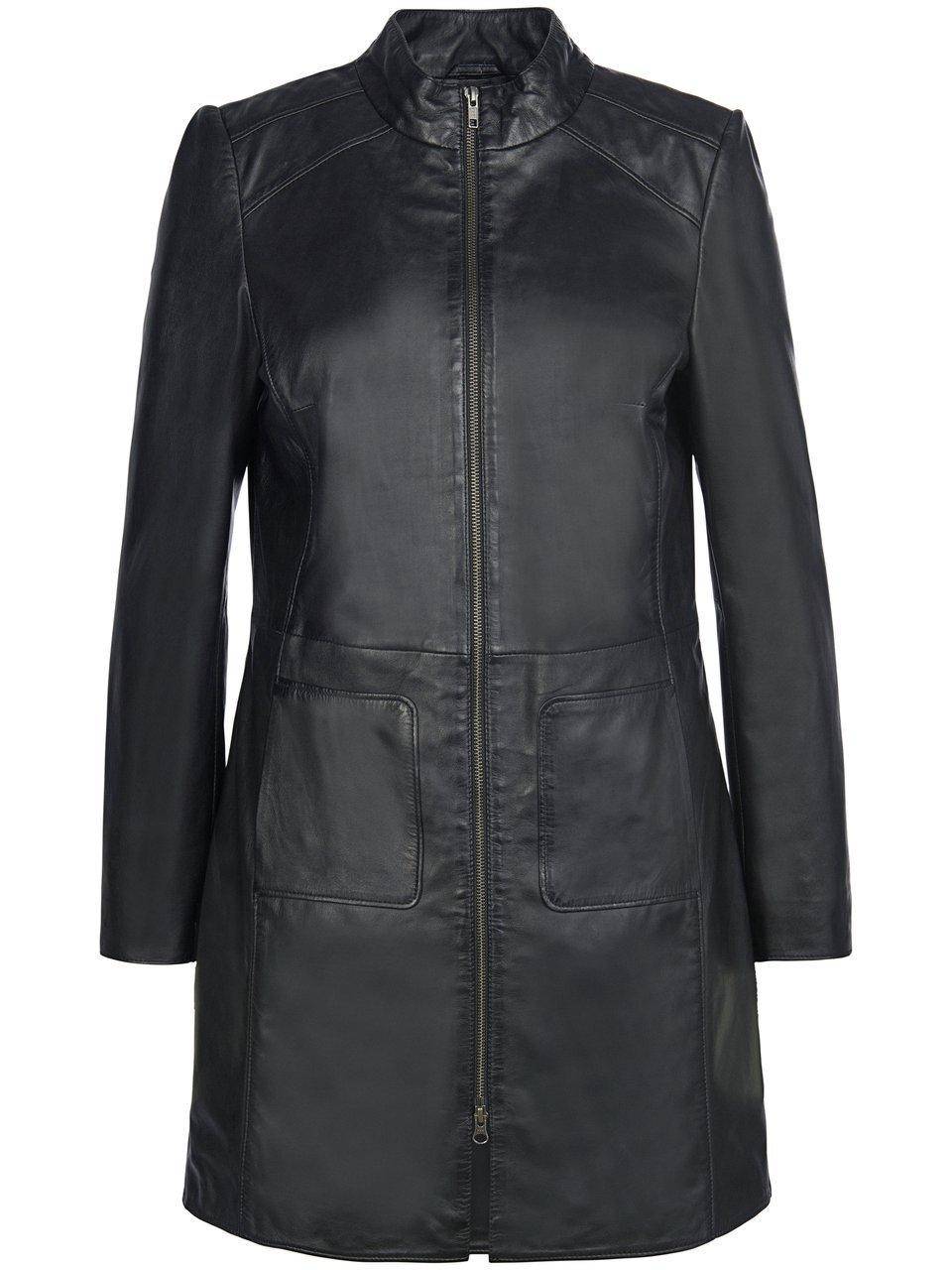 Emilia Lay Leder-Long-Jacke Sonderangebote