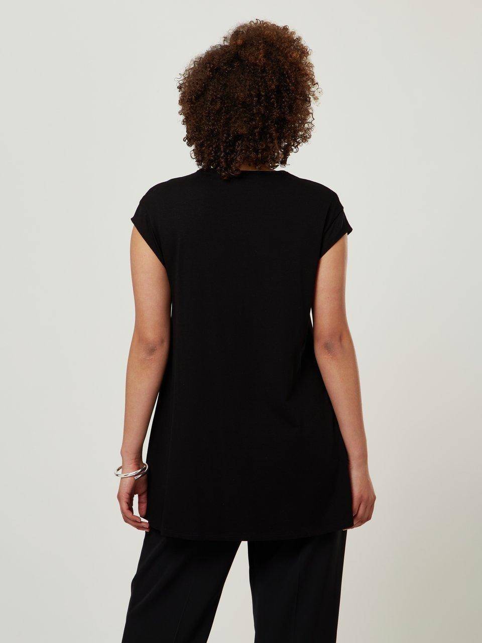 Doris Streich Long-Shirt mit tiefem V-Ausschnitt Fabrikverkauf