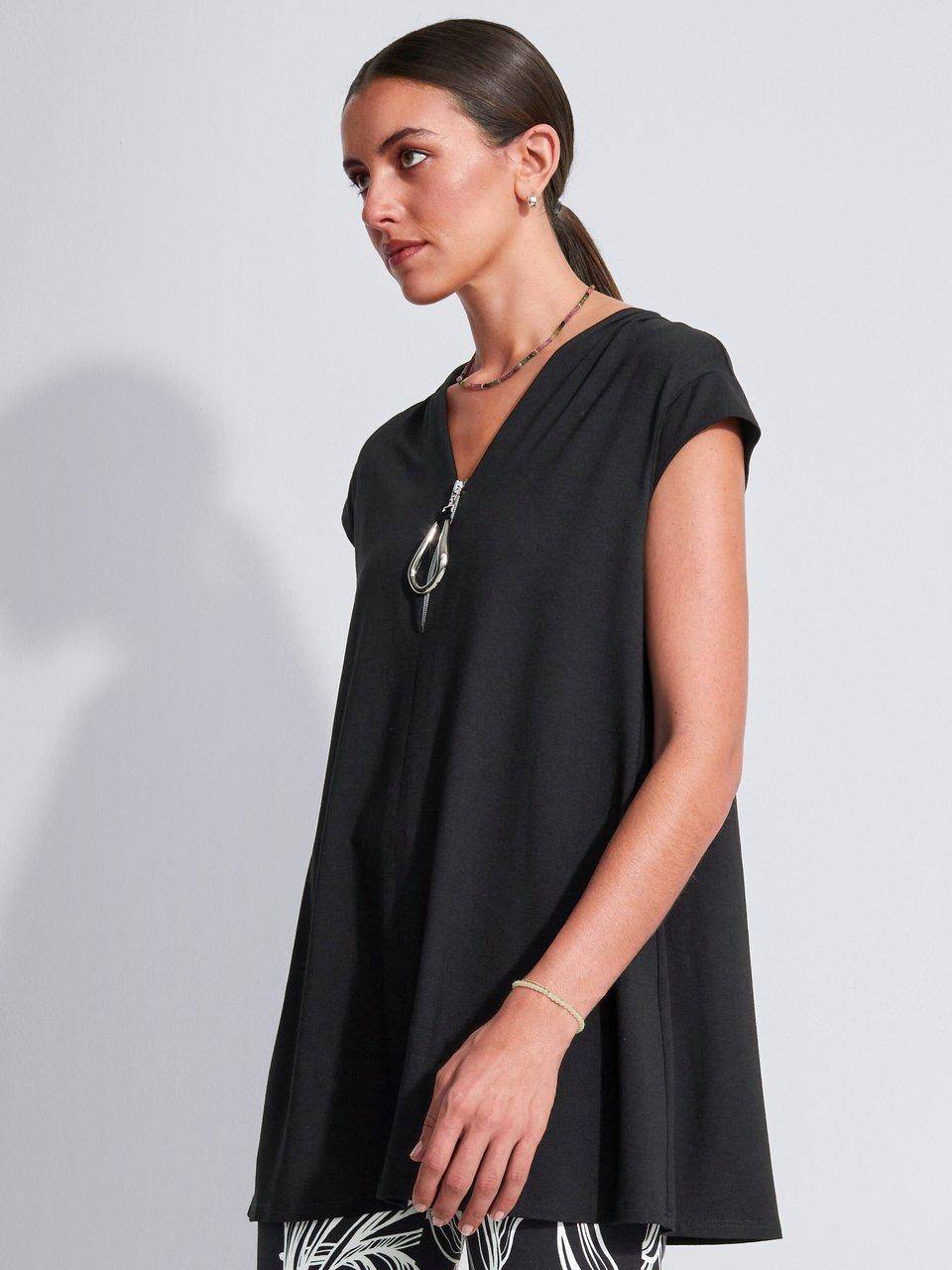 Doris Streich Long-Shirt mit tiefem V-Ausschnitt Fabrikverkauf