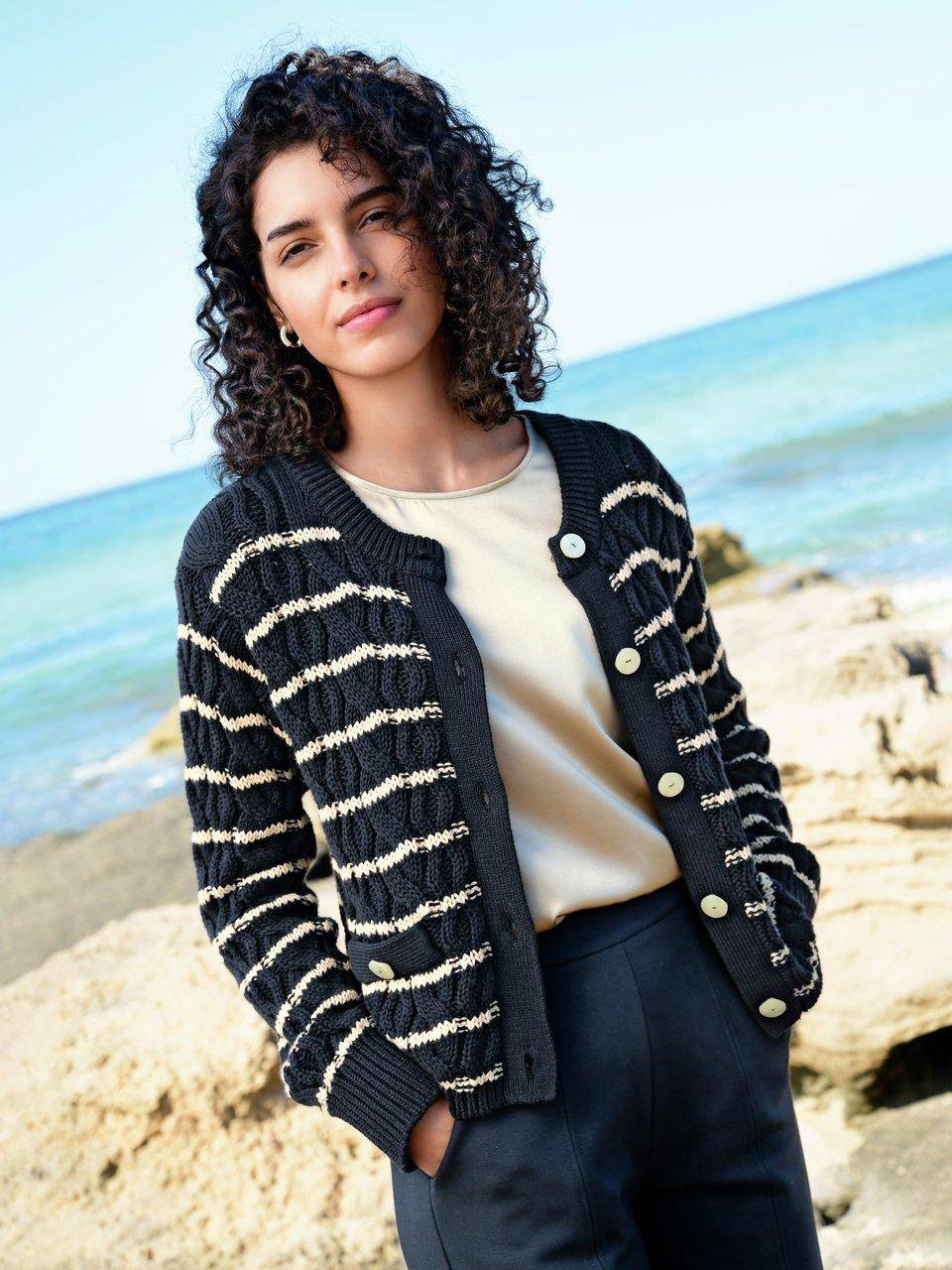 Peter Hahn Strickjacke mit Rundhals-Ausschnitt Online Shopping