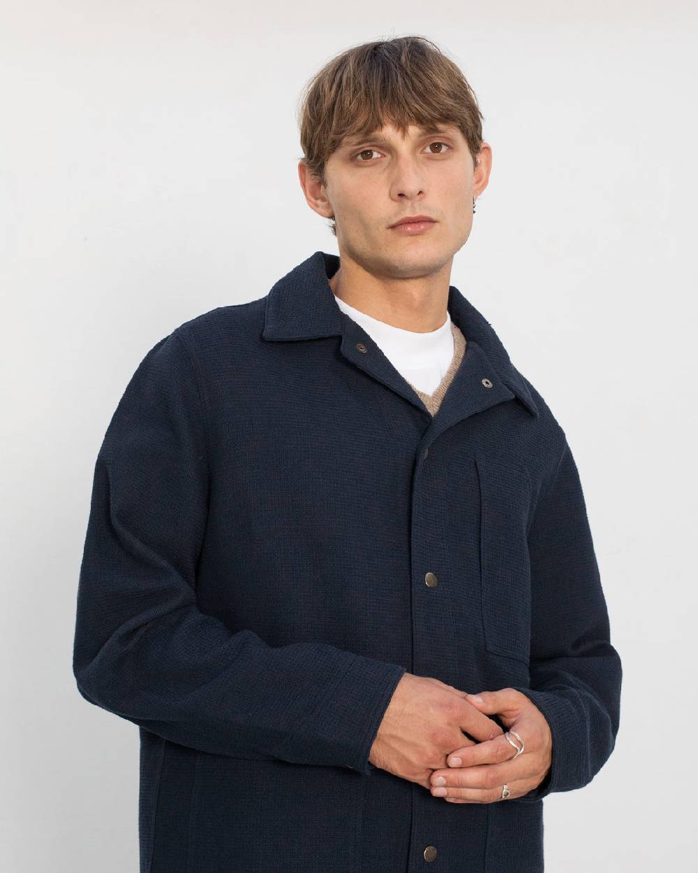 Rotholz Leichte Jacke Waffle Cotton - Blau Limitierter Zeitrabatt
