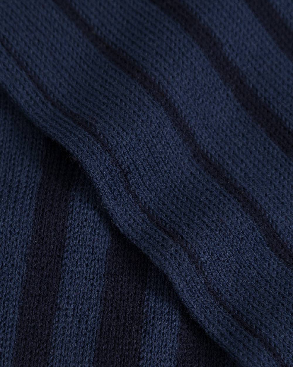 Rotholz Gestrickter Schal Merinowolle - Blau Gestreift Online Shopping