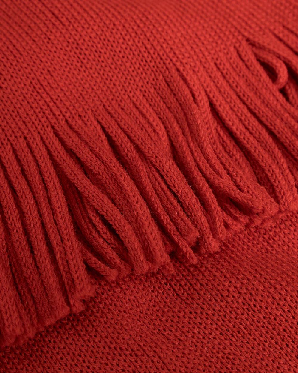 Rotholz Gestrickter Schal Merinowolle - Rot Cyber Monday