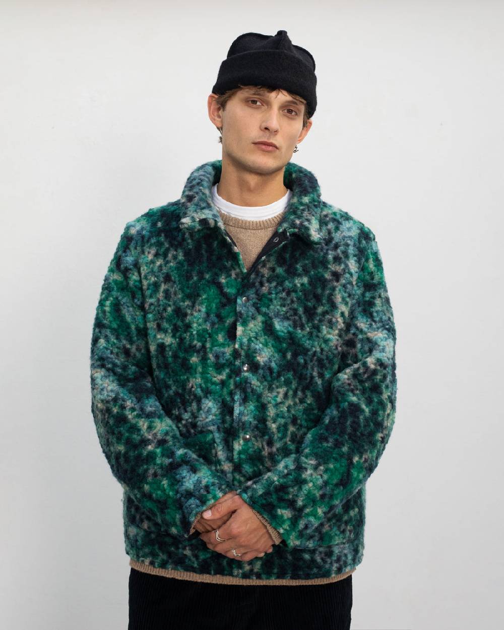 Rotholz Schwere Sherpa Jacke Bio Wollmischung - Multi Weihnachtsangebot