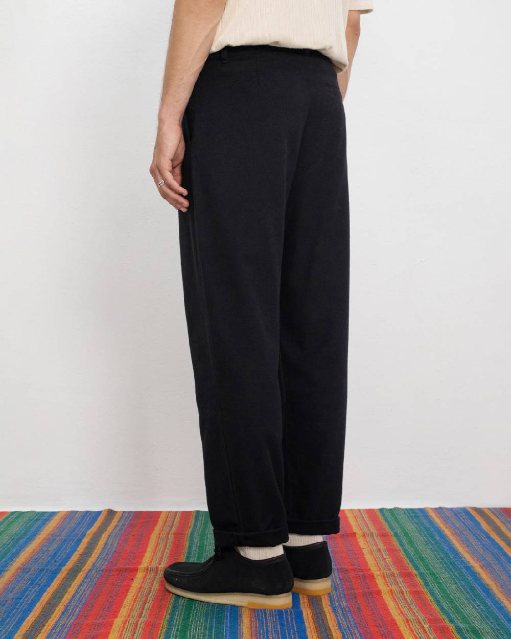 Rotholz Everyday Flanell Hose Bio Baumwolle - Schwarz Neueste Mode
